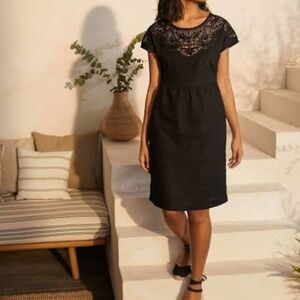 Boden Womens Fleur Embroidered Linen Dress